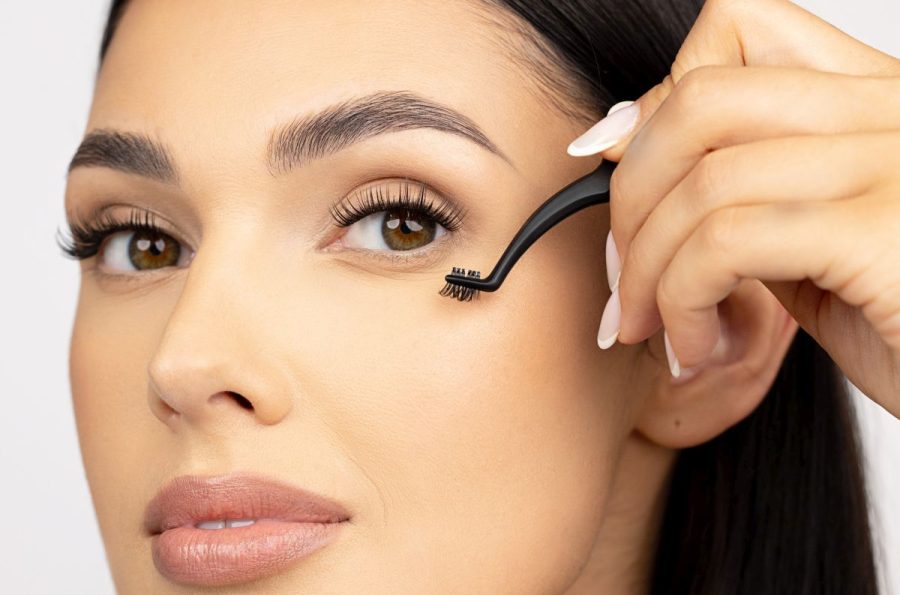 trsů řas s bezbarvým lepidlem nanolash